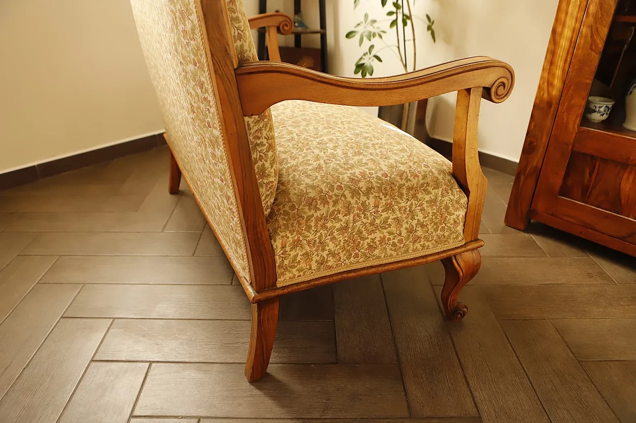 Salotto con rivestimento floreale, anni '900 4